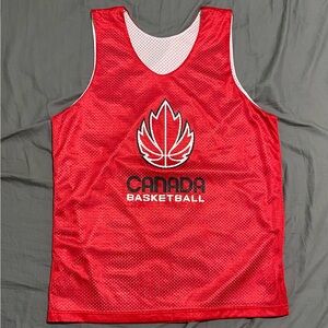 Canada Basketball Training Jersey Reversible Red/White Size Men's Large